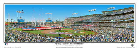 Los Angeles Dodgers "World Series Majesty 2017" Dodger Stadium Panoramic Poster Print - Everlasting Images