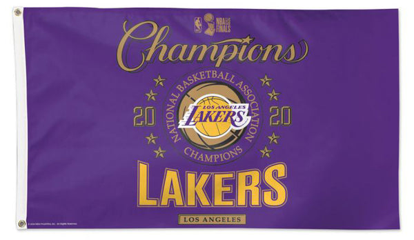 Los Angeles Lakers 2020 NBA Champions Official Commemorative DELUXE 3'x5' FLAG - Wincraft