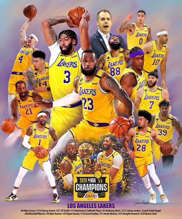 Los Angeles Lakers LeBron's Will 2020 NBA Champions Premium Art Collage  Poster - Wishum Gregory