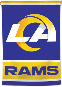 Los Angeles Rams LA-Style Official NFL Team Logo and Script Team 28x40 Wall BANNER - Wincraft Inc.