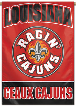 Louisiana-Lafayette Ragin' Cajuns GEAUX CAJUNS Official NCAA Team Logo NCAA Premium 28x40 Wall Banner - Wincraft Inc.