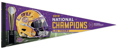 LSU Tigers 2019 NCAA Football National Champions Premium Felt Collector's Pennant - Wincraft Inc.