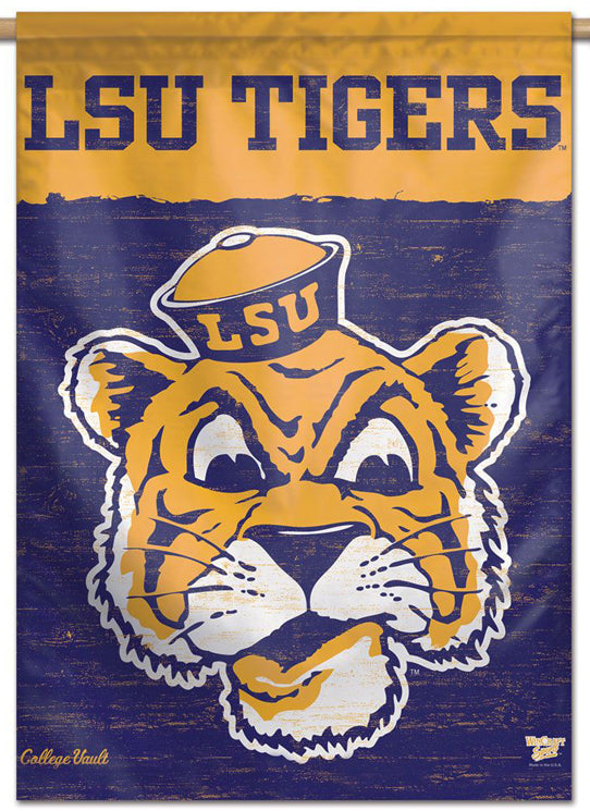  Louisiana State LSU Tigers Vintage Retro Throwback Garden Flag  : Sports & Outdoors