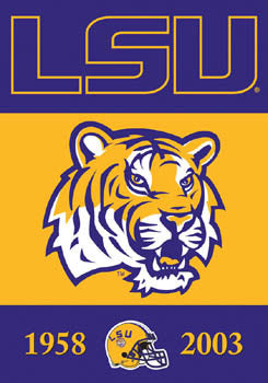LSU Tigers "2-Time Champions" Banner - BSI Products