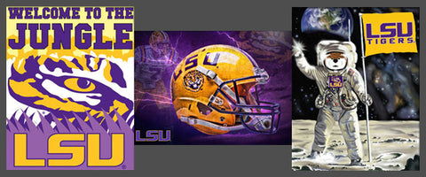 LSU Tigers "Football Spirit" 3-Poster Combo Set - Team Spirit Posters
