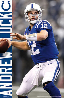 Andrew Luck "Cannon" Indianapolis Colts NFL Action Poster - Costacos Sports