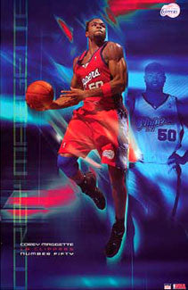 Corey Maggette "Sweet 5-0" Los Angeles Clippers NBA Poster - Starline 2003