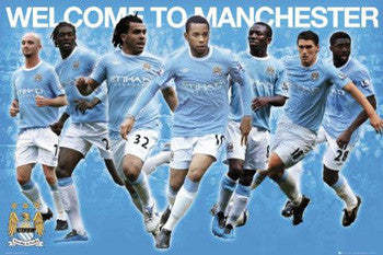 Manchester City "Super Seven" 2009/10 EPL Football Action Poster - GB Eye