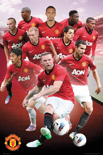 Manchester United FC "Big Ten" (2012/13) Soccer Action Poster - GB Eye (UK)