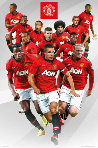 Manchester United FC "12 Stars" 2013/14 Official Action Poster - GB Eye (UK)