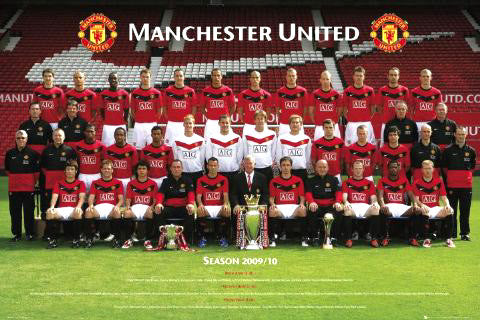 Manchester United Official Team Portrait 2009/10 Wall POSTER - GB Eye