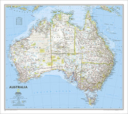 Map of AUSTRALIA National Geographic Classic Edition 27x30 Wall Map Poster - NG Maps