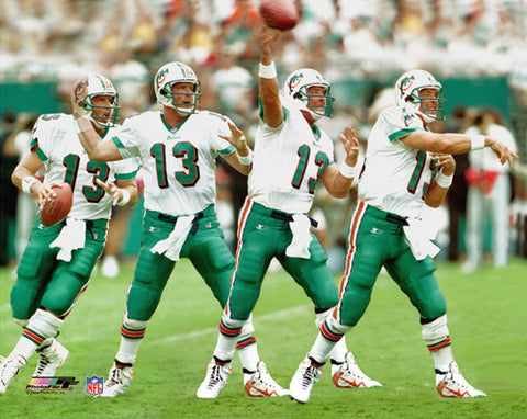 Dan Marino "Cannon" Miami Dolphins Multi-Exposure Action Poster - Photofile Inc.