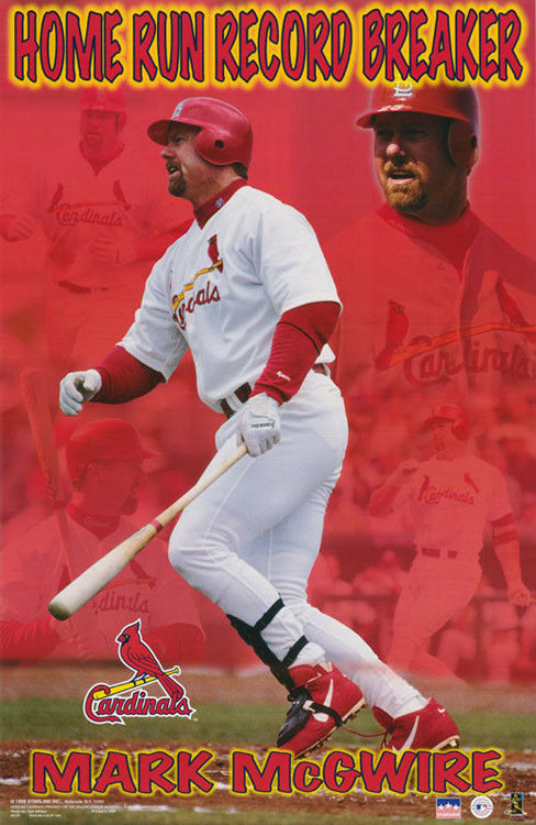 Mark McGwire "Home Run Record Breaker" St. Louis Cardinals Poster - St Sports Poster Warehouse Mark McGwire "Home Run Record Breaker" St. Louis Cardinals Poster - St Sports Poster Warehouse