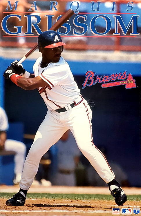Marquis Grissom Action Atlanta Braves MLB Action Poster - Starline 1995