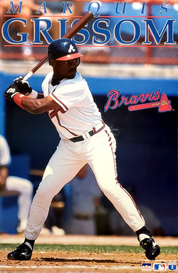 Marquis Grissom "Action" Atlanta Braves MLB Action Poster - Starline 1995