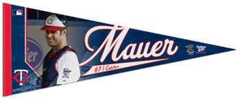 Joe Mauer "Action" Premium Felt Collector's Pennant (LE /2010) - Wincraft