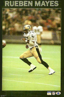 Rueben Mayes "Action" New Orleans Saints Poster - Starline 1987