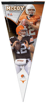 Colt McCoy "Longhorn/Brown" EXTRA-LARGE Premium Felt Pennant