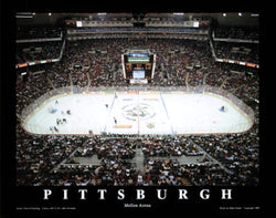 Pittsburgh Penguins Mellon Arena Game Night Poster Print - Aerial Views 2002