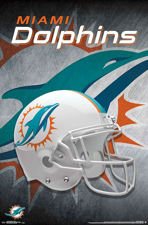 Miami Dolphins Panoramic Poster - NFL Fan Cave Decor