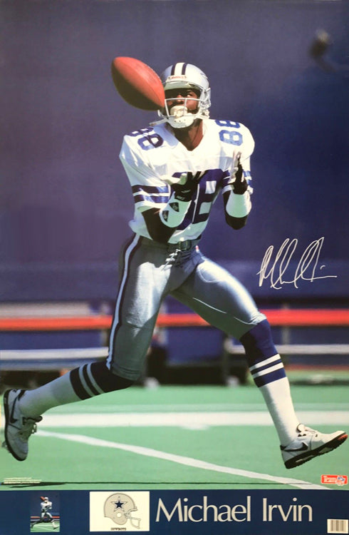 Framed Michael Irvin - Dallas Cowboys SI Autograph Promo Print