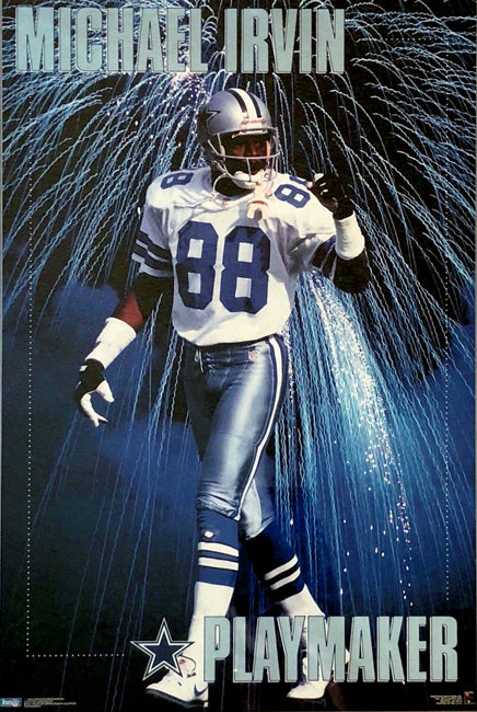 Michael Irvin 'Playmaker' Dallas Cowboys NFL Action Poster - Costacos –  Sports Poster Warehouse