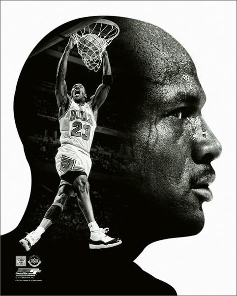 Michael Jordan Pro File Chicago Bulls Premium Black-and-White Classic  Poster Print - Photofile Inc.