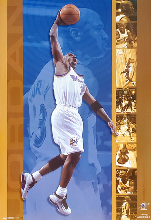 Michael Jordan Gold Foil Banknote Washington Wizards Free throw Iconic Dunk