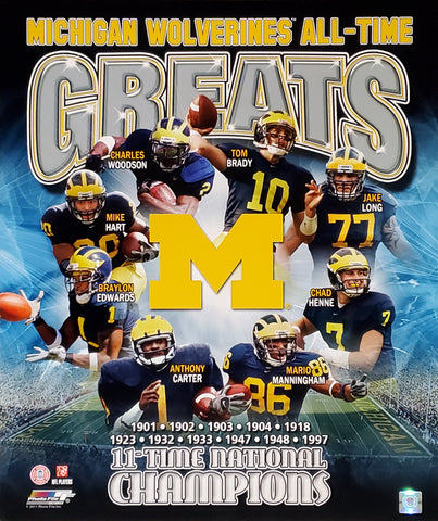 Michigan Wolverines Football All-Time Greats Premium Poster Print - Photofile Inc.