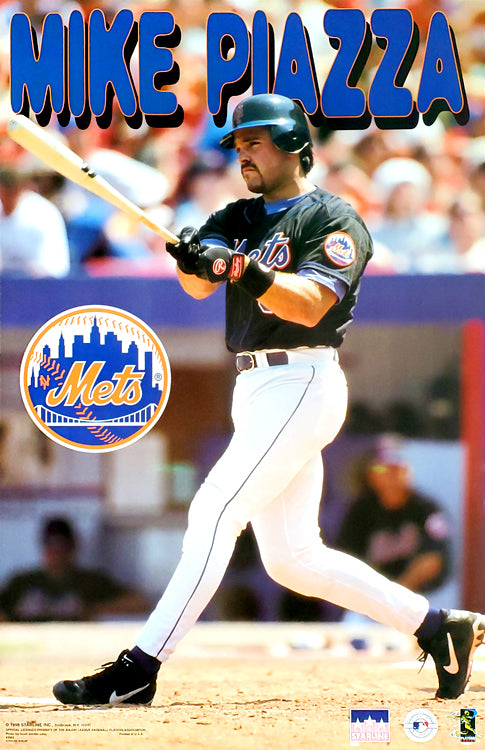 Mike Piazza Power New York Mets MLB Action Poster - Starline 1998
