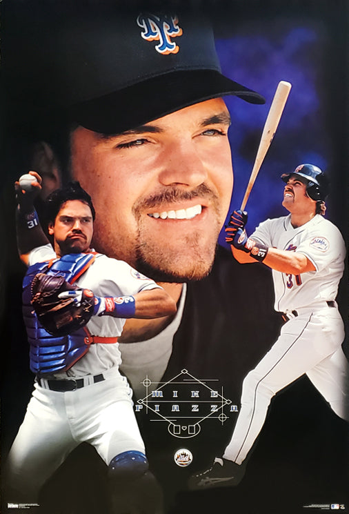 Mike Piazza Big Apple New York Mets Poster - Starline 2001 – Sports  Poster Warehouse