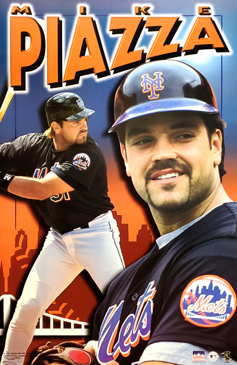 Mike Piazza Big Apple New York Mets Poster - Starline 2001 – Sports  Poster Warehouse