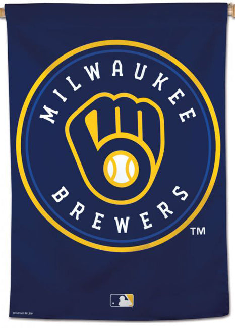 MILWAUKEE BREWERS ~ DIAMOND LOGO ~ 22x34 POSTER ~ MLB Major League