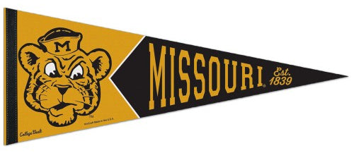 Missouri Tigers NCAA College Vault 1950s-Style Premium Felt Collector's Pennant - Wincraft Inc.