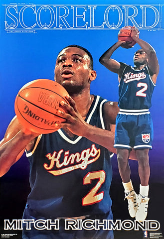 Mitch Richmond "Scorelord" Sacramento Kings NBA Action Poster - Costacos 1992