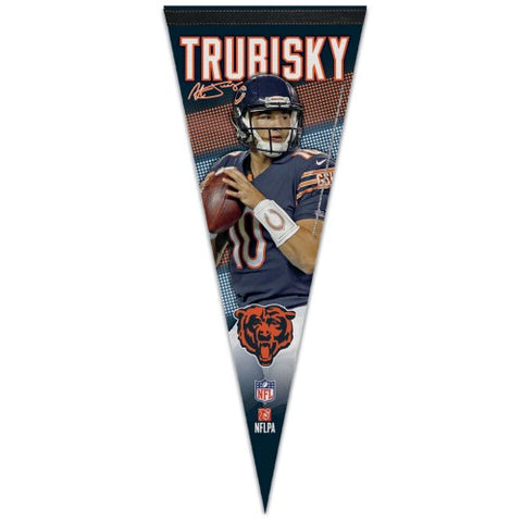 Mitchell Trubisky "Signature Series" Chicago Bears Premium Felt Collector's Pennant - Wincraft