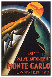 Monte Carlo Rally 1931 Vintage Poster Reprint - Eurographics