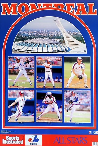 Montreal Expos "All-Stars" Poster (Raines, Wallach, Martinez, Galarraga) - Marketcom Sports Illustrated 1989