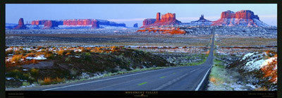 Monument Valley Snowfall Panoramic Poster Print - Pecheur 2008