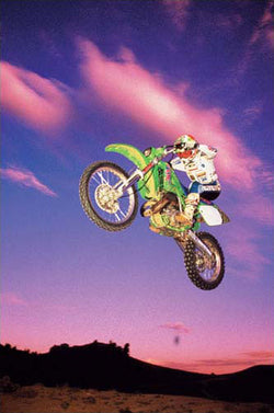 Dirt Bike Racing "Desert Sunset Jump" Motocross Action Poster - Eurographics