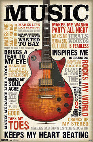 Music Inspires Me Motivational Inspirational Poster - Trends International Inc.