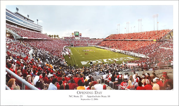 NC State Wolfpack "Opening Day" Carter-Finley Stadium, Gameday Panoramic Poster Print