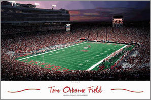 Nebraska Cornhuskers Football Tom Osborne Field Memorial Stadium Premium Poster Print - Rick Anderson