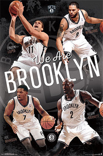Brooklyn Nets "We Are Brooklyn" NBA Poster (Lopez, Williams, Johnson, Garnett) - Costacos 2014