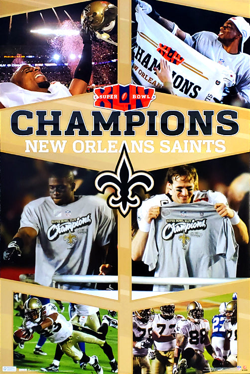 New Orleans Saints Super Bowl XLIV 'Celebration' Commemorative Poster –  Sports Poster Warehouse