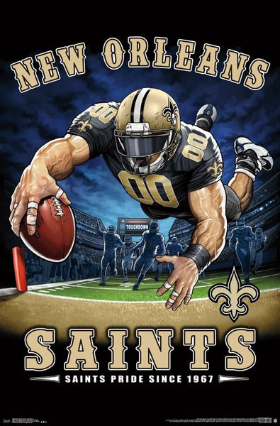 New Orleans Saints "Saints Pride Since 1967" NFL Theme Art Poster - Liquid Blue/Trends Int'l.
