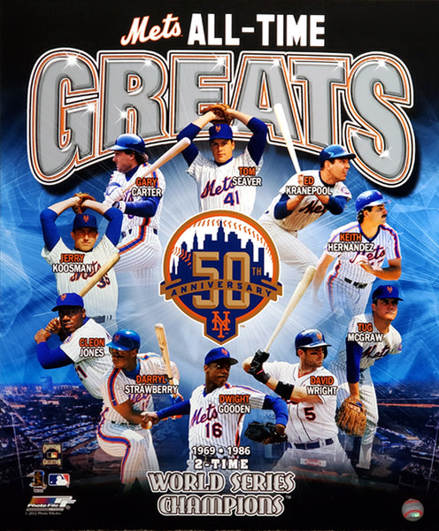 New York Mets "All-Time Greats" 50th Anniversary Commemorative Print - Photofile