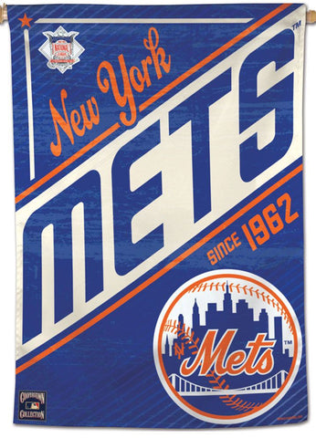 New York Mets Baseball "Since 1962" Premium Cooperstown Collection 28x40 Wall Banner - Wincraft Inc.