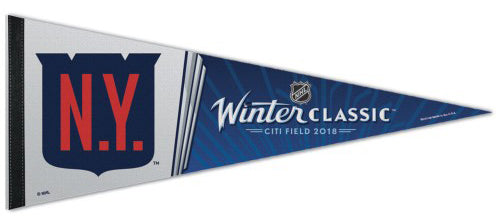 New York Rangers WINTER CLASSIC 2018 Premium Felt Commemorative Pennant - Wincraft Inc.